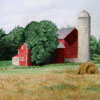 Hunterdon County Farm Watercolor Landscape